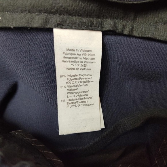 J Crew Destination Pants Mens 30x32 Navy Blue Stretch Dress Tapered Travel Work - Picture 10 of 14